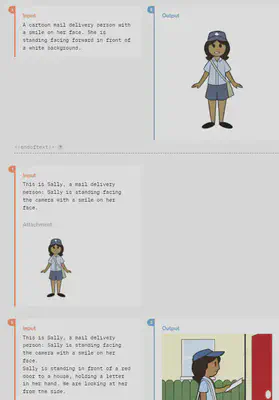 Consistent Character/Style for Continuous Story Generation: